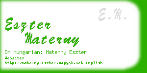 eszter materny business card